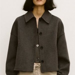Zara DOUBLE FACED WOOL BLEND JACKET ZW COLLECTION